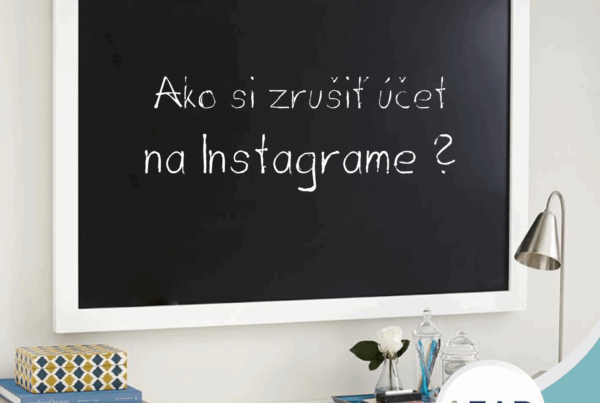 Lead sk online marketing - Ako si zrusit ucet na Instagrame